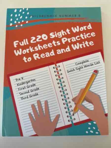 Full 220 sight word worksheets practice to read and write